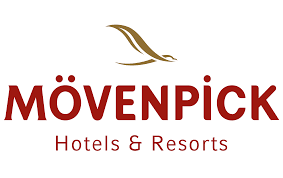 Mövenpick logo featuring the brand name with a stylized seagull above it, symbolizing premium quality and Swiss heritage